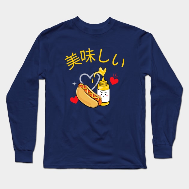 Delicious Hotdog v2 Long Sleeve T-Shirt by CLPDesignLab